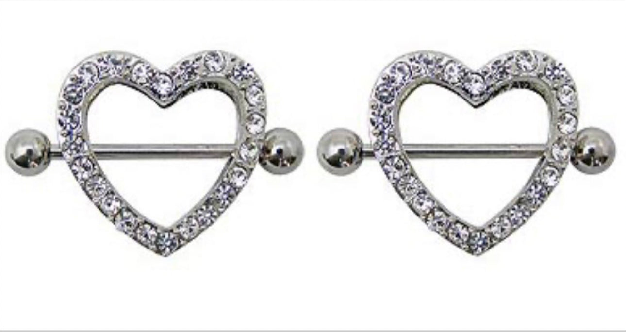 Heart nipple ring | heart nipple shields | heart nipple rings | cute nipple jewelry | nipple shields | nipple ring | heart jewelry | 14gauge