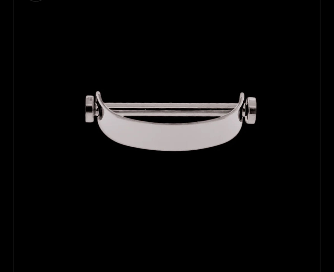 14G Straight Nose Bridge Cuff With Flat Ends | bridge piercing | 16 gauge | bridge cuff | bridge chain | titanium bridge chain | goth