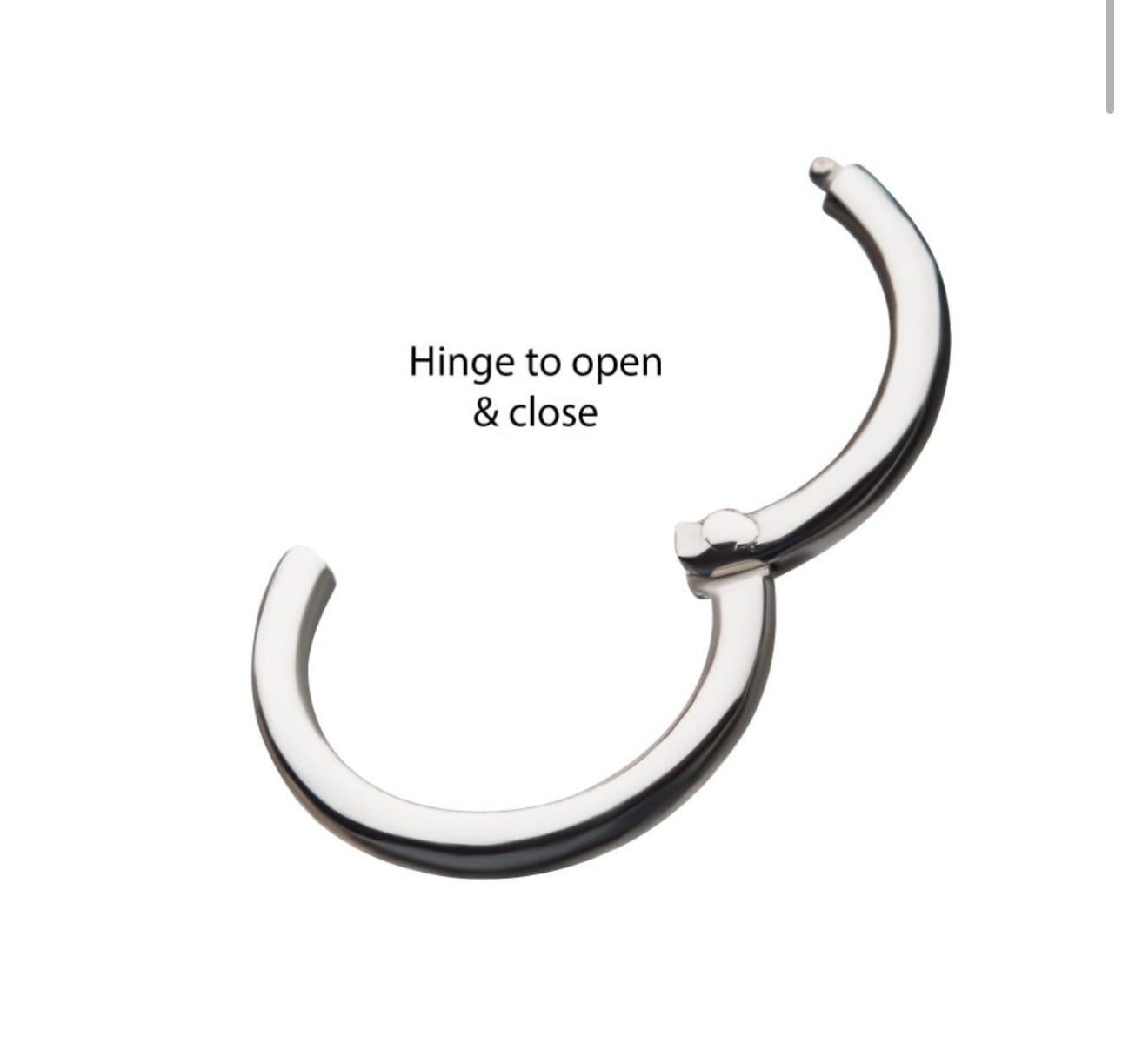 14kt white gold hinged segment clicker | nose ring | nostril hoop | seamless ring | ear hoop | daith hoop | nickel free