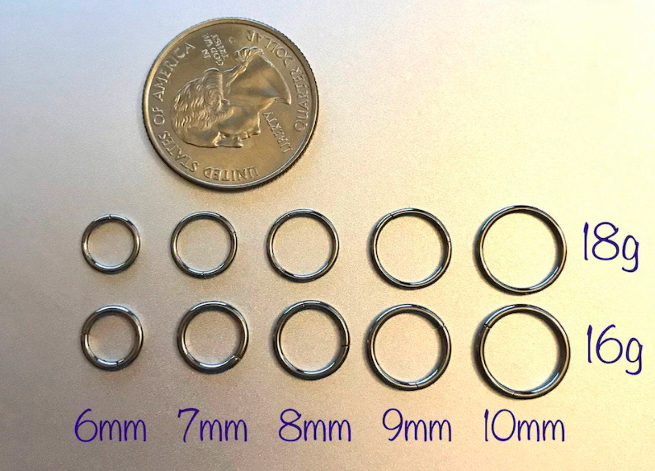 Titanium hinged segment clicker | nose ring | nostril hoop | seamless ring | ear hoop | daith hoop | nickel free