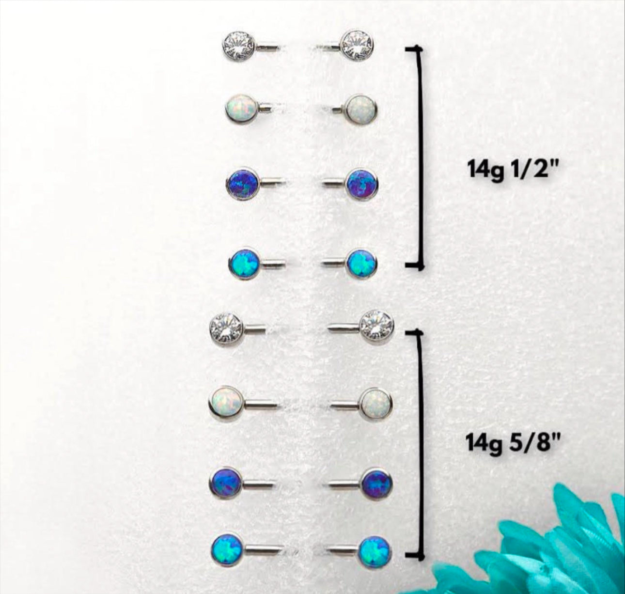 Nipple jewelry | titanium nipple jewelry | threadless nipple jewelry | opal nipple jewelry | body jewelry l nipple barbell l