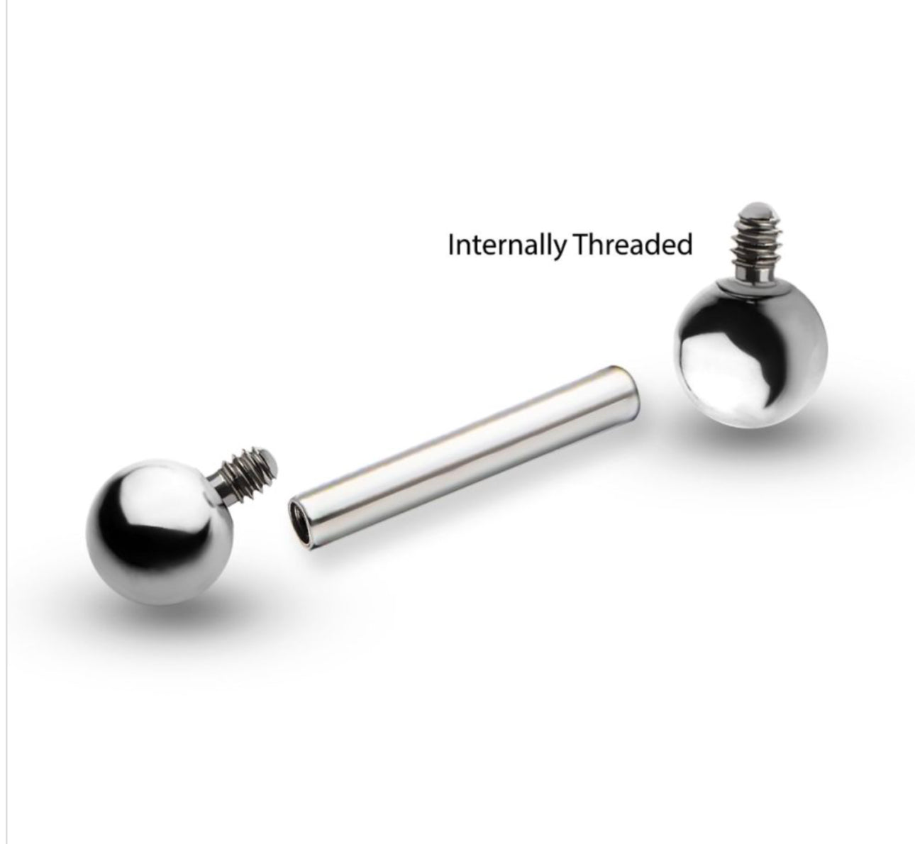 14 gauge internally threaded barbell | Tounge barbell | Tounge piercing | Tounge jewelry | 12.7mm | 14mm | 16mm | 19mm | 16mm | 19mm | 22mm