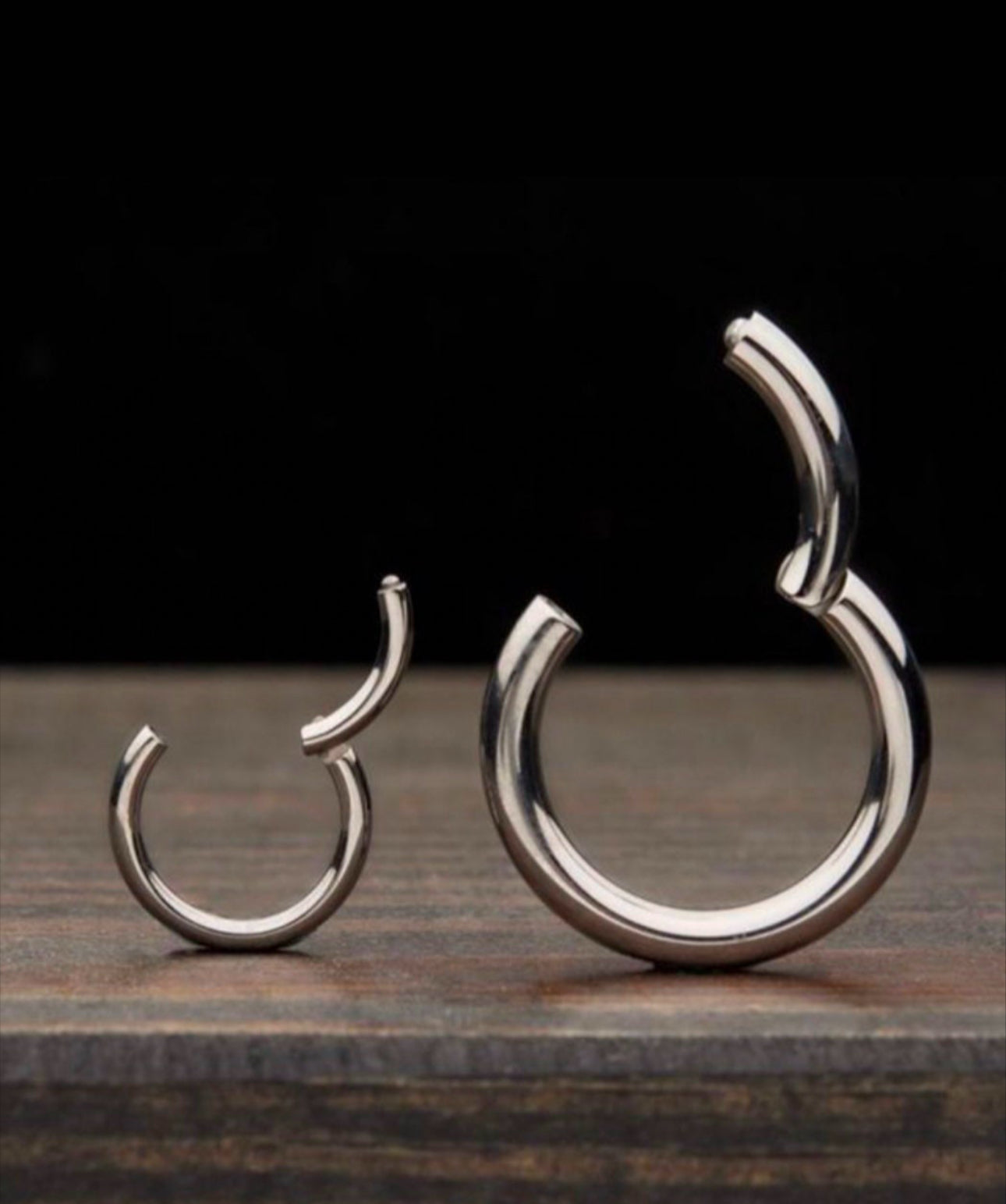 Titanium hinged segment clicker | nose ring | nostril hoop | seamless ring | ear hoop | daith hoop | nickel free