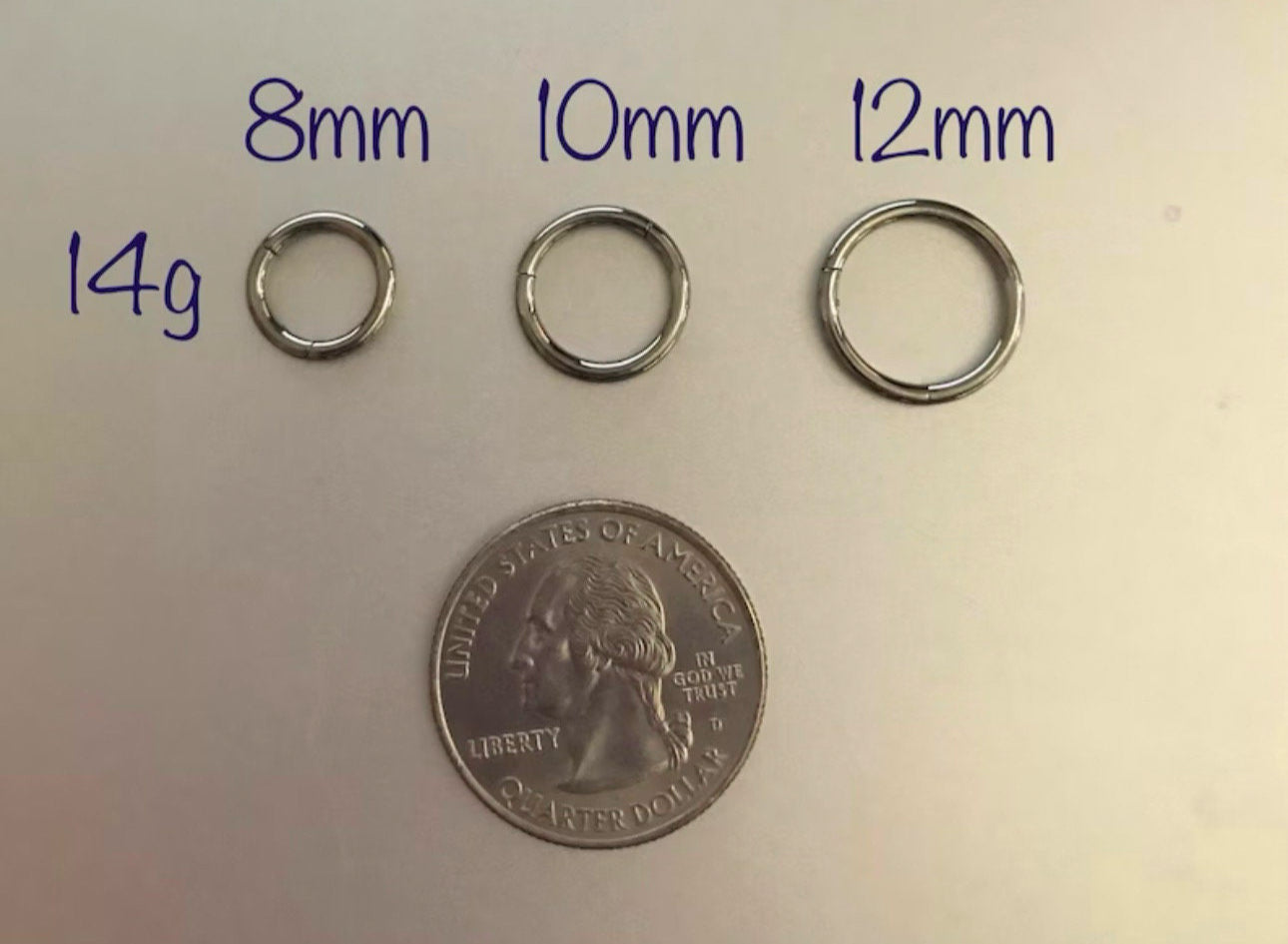 Titanium hinged segment clicker | nose ring | nostril hoop | seamless ring | ear hoop | daith hoop | nickel free