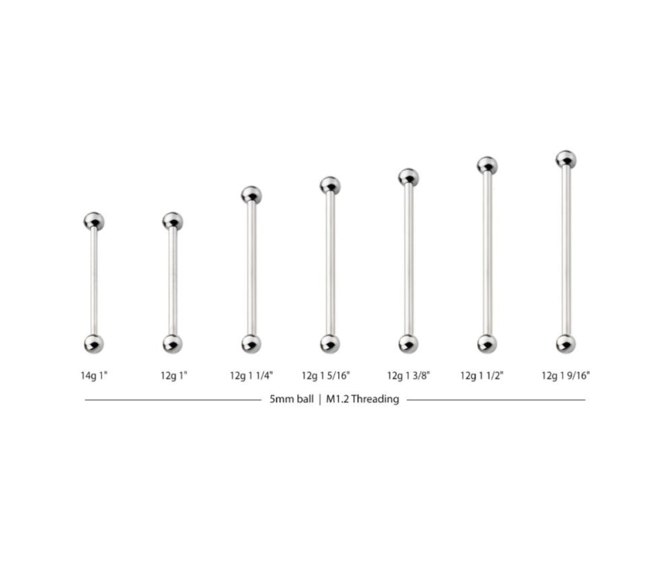 Titanium internally threaded industrial barbell