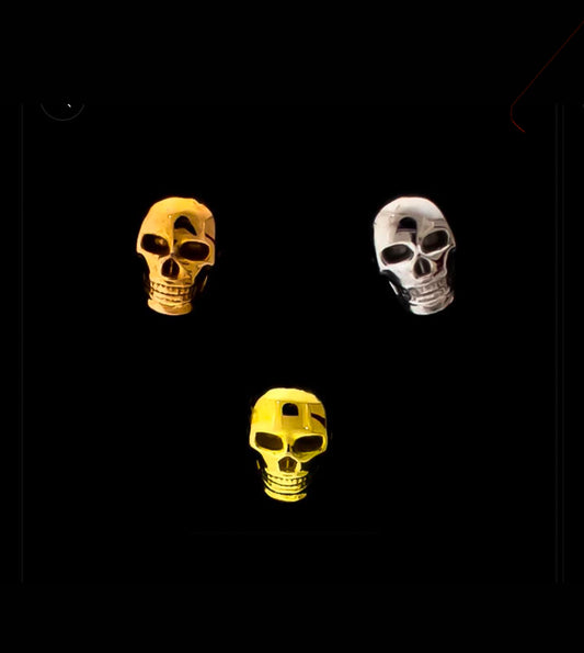 gold threadless skull piercing  | skull jewelry | goth jewelry | black jewelry | rose gold piercings  | white gold piercing