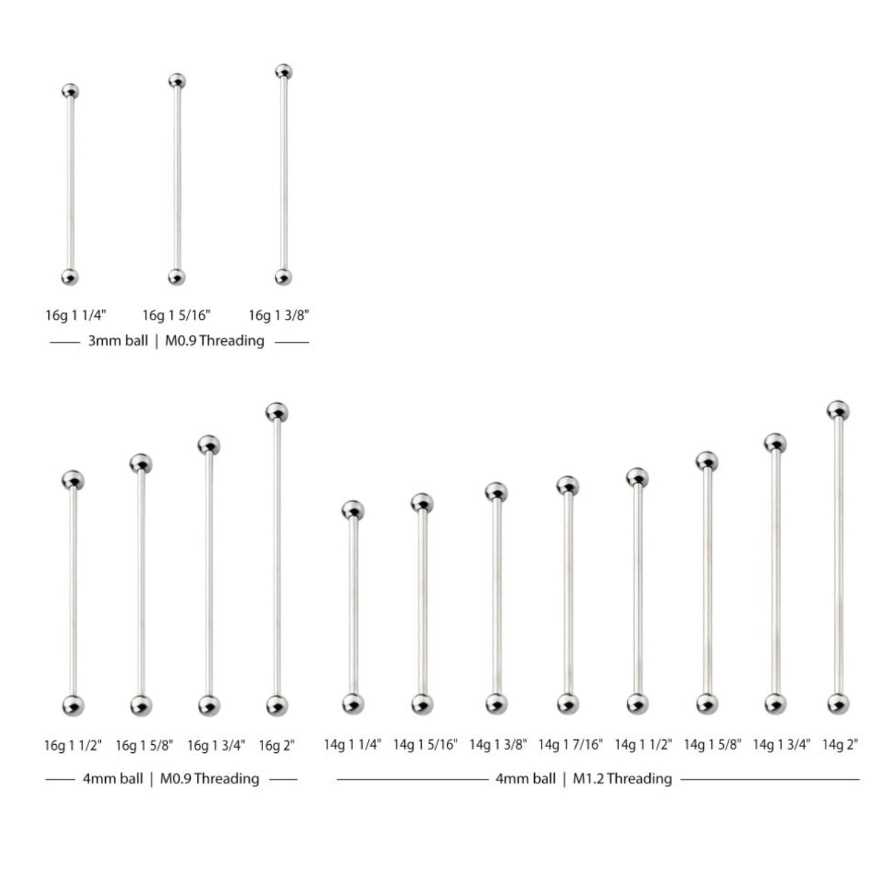 Titanium internally threaded industrial barbell