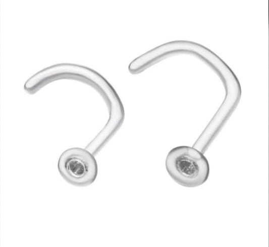 Nostril retainer | clear nostril jewelry | body jewelry | Pyrex glass nostril retainer